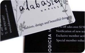 Black and white premium plastic cards